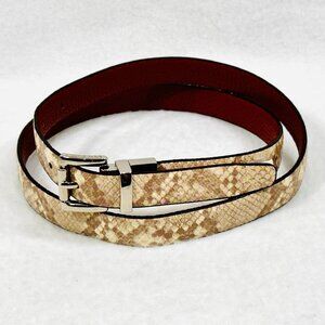 Steve Madden Faux Leather Reversible Belt w/Twist Buckle - Size M